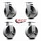 Service Caster 6 Inch Semi Steel Cast Iron Caster Set with Roller Bearings 2 Swivel 2 Rigid SCC-20S620-SSR-2-R-2 - alternate 4